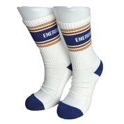 Chaussettes Mixte Signature Blanc - Bleu "Energie"