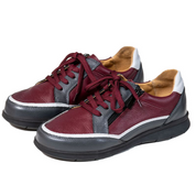 Basket Marie Noir-Bordeaux-Gris